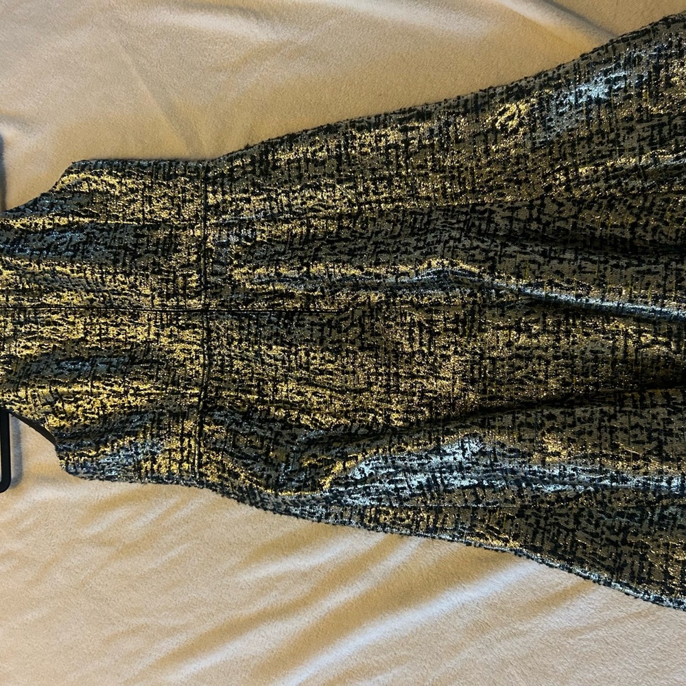 Elegant Gold and Black Women's Dress